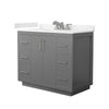 Custom image for Dark Gray with Brushed Nickel Trim / Carrara Cultured Marble / No Mirror