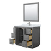 Custom image for Dark Gray with Brushed Nickel Trim / White Carrara Marble / 34