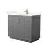 Custom image for Dark Gray with Brushed Nickel Trim / Giotto Quartz / No Mirror