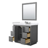 Custom image for Dark Gray with Brushed Nickel Trim / White Cultured Marble / 34