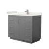 Custom image for Dark Gray with Brushed Nickel Trim / White Quartz / No Mirror