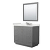 Custom image for Dark Gray with Brushed Nickel Trim / White Quartz / 34