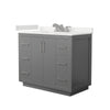 Custom image for Dark Gray with Brushed Nickel Trim / White Quartz / No Mirror