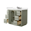 Custom image for Light Green with Brushed Nickel Trim / Carrara Cultured Marble / No Mirror