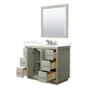 Custom image for Light Green with Brushed Nickel Trim / Giotto Quartz / 34