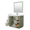 Custom image for Light Green with Brushed Nickel Trim / White Cultured Marble / 34