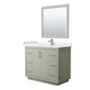 Custom image for Light Green with Brushed Nickel Trim / White Cultured Marble / 34
