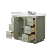 Custom image for Light Green with Brushed Nickel Trim / White Cultured Marble / No Mirror