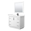 Custom image for White with Matte Black Trim / Carrara Cultured Marble / 34