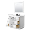 Custom image for White with Matte Black Trim / Carrara Cultured Marble / 34