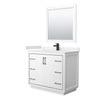 Custom image for White with Matte Black Trim / White Quartz / 34