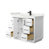 Custom image for White with Matte Black Trim / White Quartz / No Mirror