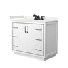 Custom image for White with Matte Black Trim / White Quartz / No Mirror