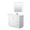 Custom image for White with Brushed Nickel Trim / Carrara Cultured Marble / 34