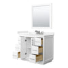 Custom image for White with Brushed Nickel Trim / Carrara Cultured Marble / 34