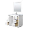 Custom image for White with Brushed Nickel Trim / White Carrara Marble / 34