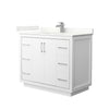 Custom image for White with Brushed Nickel Trim / Giotto Quartz / No Mirror
