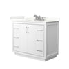 Custom image for White with Brushed Nickel Trim / Giotto Quartz / No Mirror