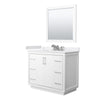 Custom image for White with Brushed Nickel Trim / White Cultured Marble / 34