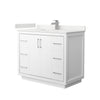 Custom image for White with Brushed Nickel Trim / White Quartz / No Mirror