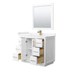 Custom image for White with Satin Bronze Trim / Carrara Cultured Marble / 34