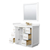 Custom image for White with Satin Bronze Trim / Carrara Cultured Marble / 34