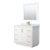 Custom image for White with Satin Bronze Trim / White Carrara Marble / 34