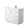 Custom image for White with Satin Bronze Trim / Giotto Quartz / No Mirror