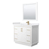 Custom image for White with Satin Bronze Trim / White Cultured Marble / 34
