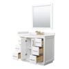 Custom image for White with Satin Bronze Trim / White Quartz / 34