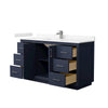 Custom image for Dark Blue with Brushed Nickel Trim / Carrara Cultured Marble / No Mirror