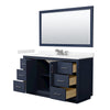 Custom image for Dark Blue with Brushed Nickel Trim / Carrara Cultured Marble / 58