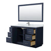 Custom image for Dark Blue with Brushed Nickel Trim / White Carrara Marble / 58