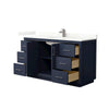 Custom image for Dark Blue with Brushed Nickel Trim / Giotto Quartz / No Mirror