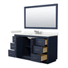 Custom image for Dark Blue with Brushed Nickel Trim / White Quartz / 58