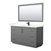 Custom image for Dark Gray with Matte Black Trim / Giotto Quartz / 58