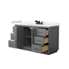 Custom image for Dark Gray with Matte Black Trim / White Cultured Marble / No Mirror