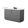 Custom image for Dark Gray with Matte Black Trim / White Cultured Marble / No Mirror