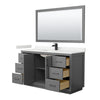 Custom image for Dark Gray with Matte Black Trim / White Quartz / 58