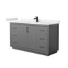 Custom image for Dark Gray with Matte Black Trim / White Quartz / No Mirror