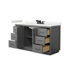 Custom image for Dark Gray with Matte Black Trim / White Quartz / No Mirror