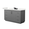 Custom image for Dark Gray with Matte Black Trim / White Quartz / No Mirror