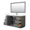 Custom image for Dark Gray with Brushed Nickel Trim / Carrara Cultured Marble / 58