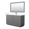 Custom image for Dark Gray with Brushed Nickel Trim / Carrara Cultured Marble / 58