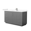 Custom image for Dark Gray with Brushed Nickel Trim / Carrara Cultured Marble / No Mirror