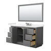 Custom image for Dark Gray with Brushed Nickel Trim / Carrara Cultured Marble / 58