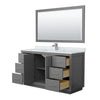 Custom image for Dark Gray with Brushed Nickel Trim / White Carrara Marble / 58
