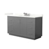 Custom image for Dark Gray with Brushed Nickel Trim / Giotto Quartz / No Mirror