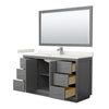 Custom image for Dark Gray with Brushed Nickel Trim / White Quartz / 58
