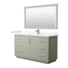 Custom image for Light Green with Brushed Nickel Trim / Carrara Cultured Marble / 58